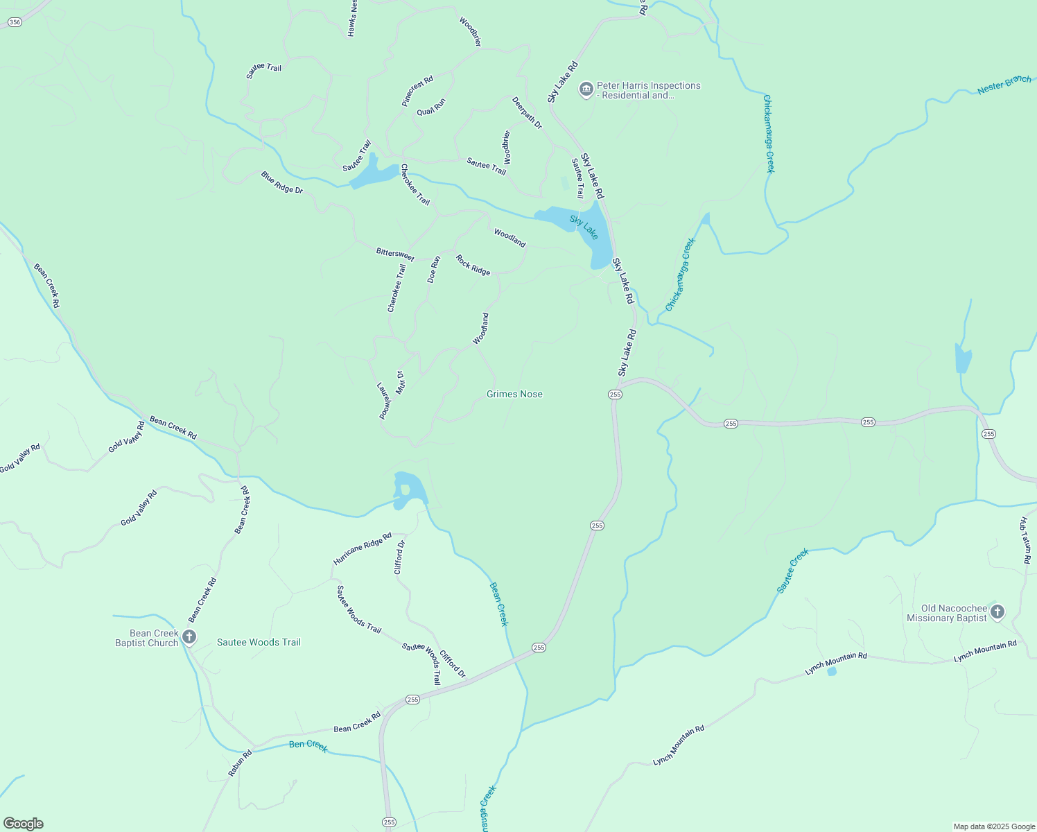 map of restaurants, bars, coffee shops, grocery stores, and more near 45 Grimes Nose in Sautee Nacoochee
