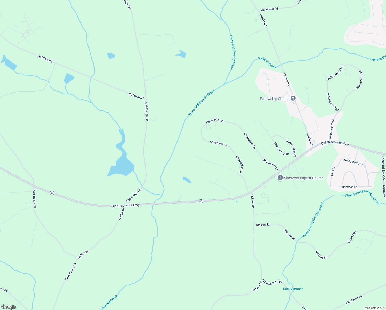 map of restaurants, bars, coffee shops, grocery stores, and more near 255 Queen Anne Lane in Liberty