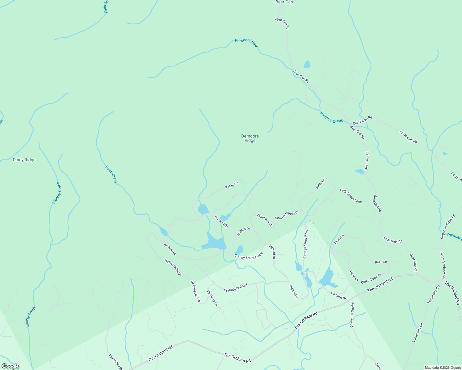 map of restaurants, bars, coffee shops, grocery stores, and more near 533 Yates Circle in Clarkesville