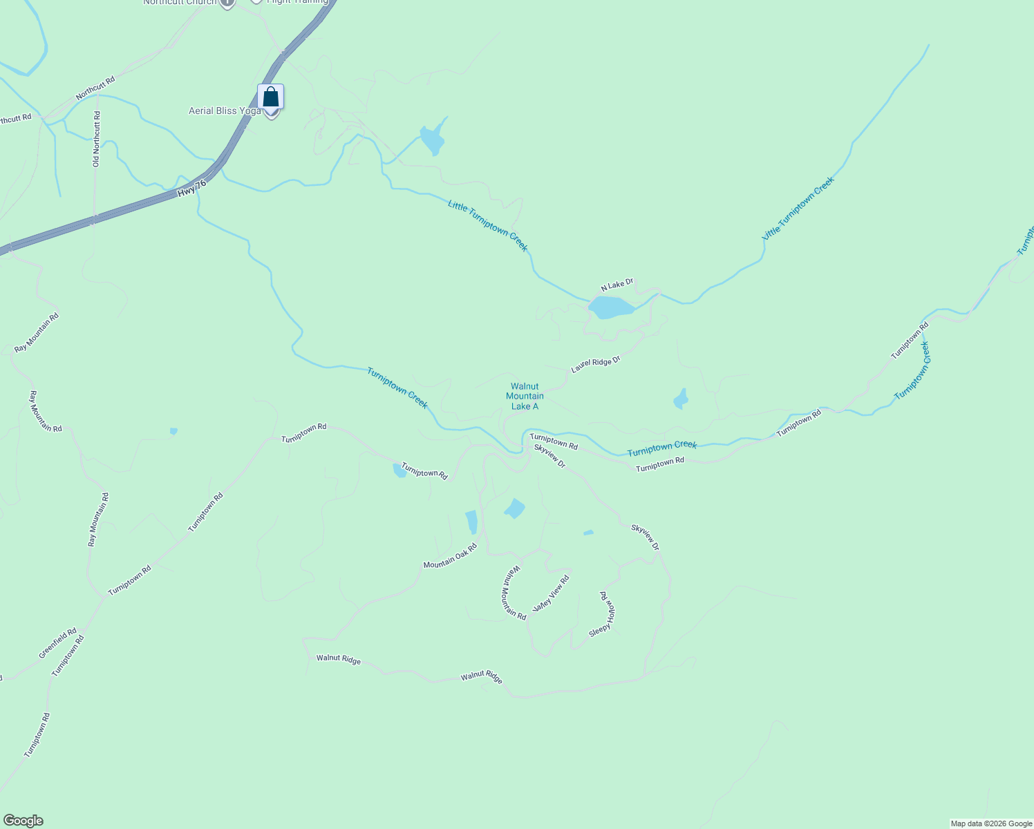 map of restaurants, bars, coffee shops, grocery stores, and more near Dogwood in Ellijay