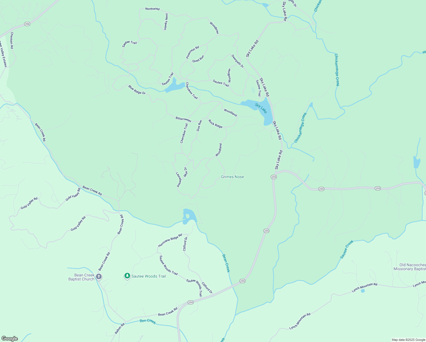 map of restaurants, bars, coffee shops, grocery stores, and more near 145 Laurelwood in Sautee Nacoochee