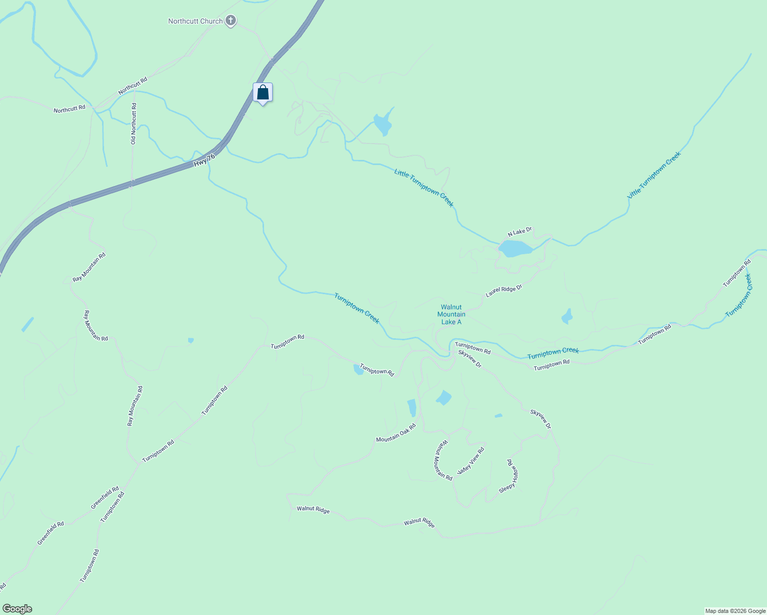map of restaurants, bars, coffee shops, grocery stores, and more near Goldmine Drive in Ellijay
