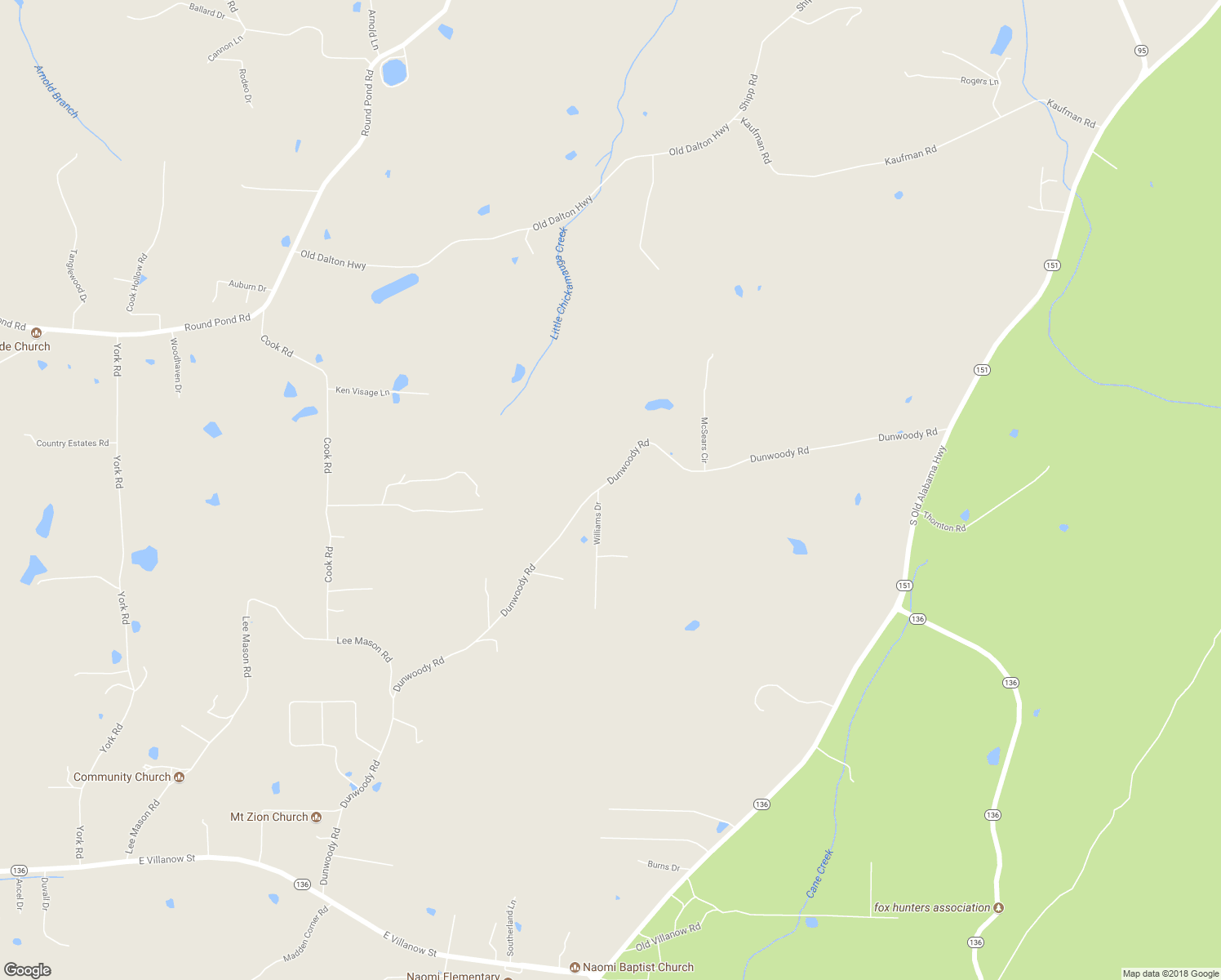 map of restaurants, bars, coffee shops, grocery stores, and more near 1564 Dunwoody Road in LaFayette