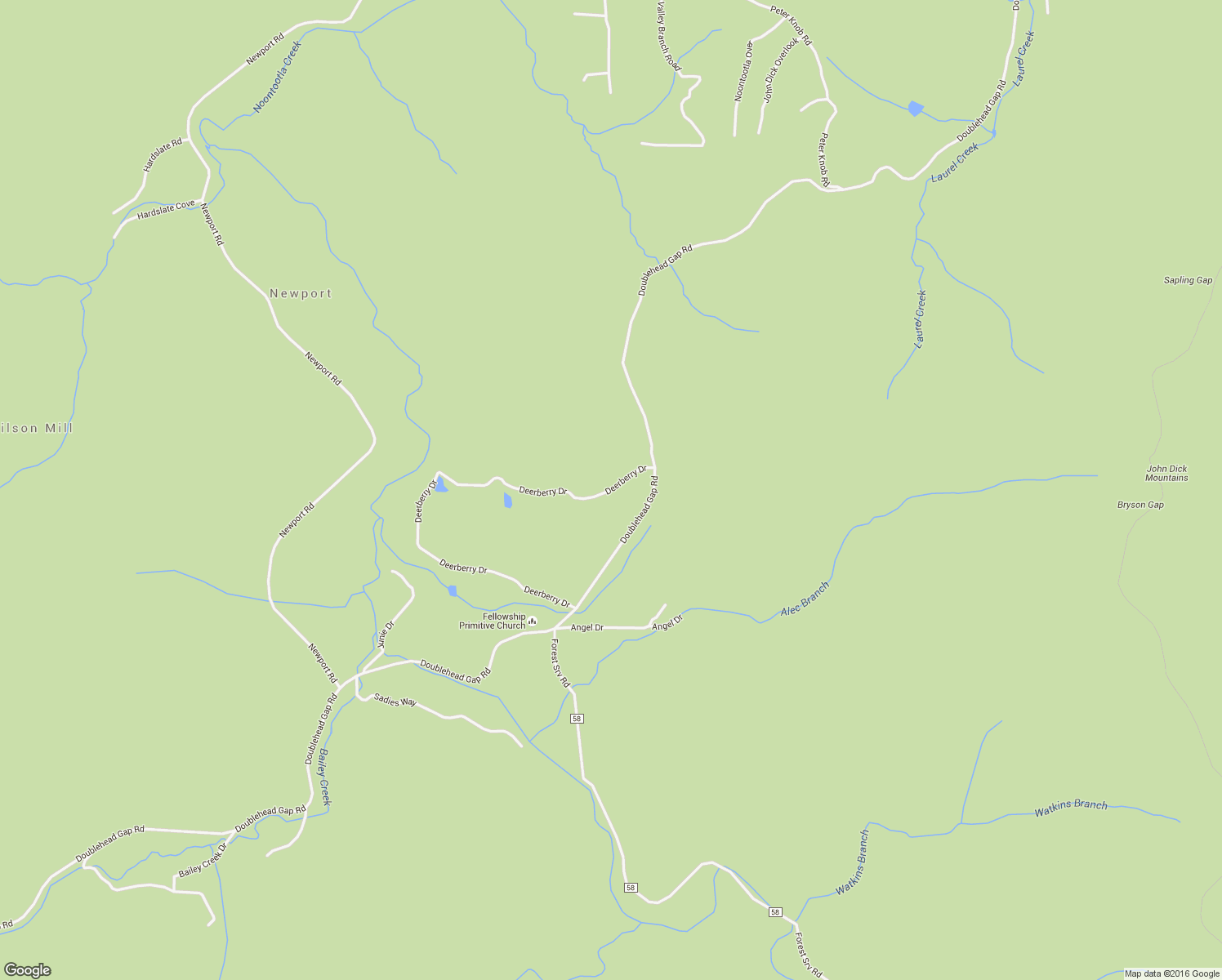 map of restaurants, bars, coffee shops, grocery stores, and more near 319 Deerberry Drive in Blue Ridge