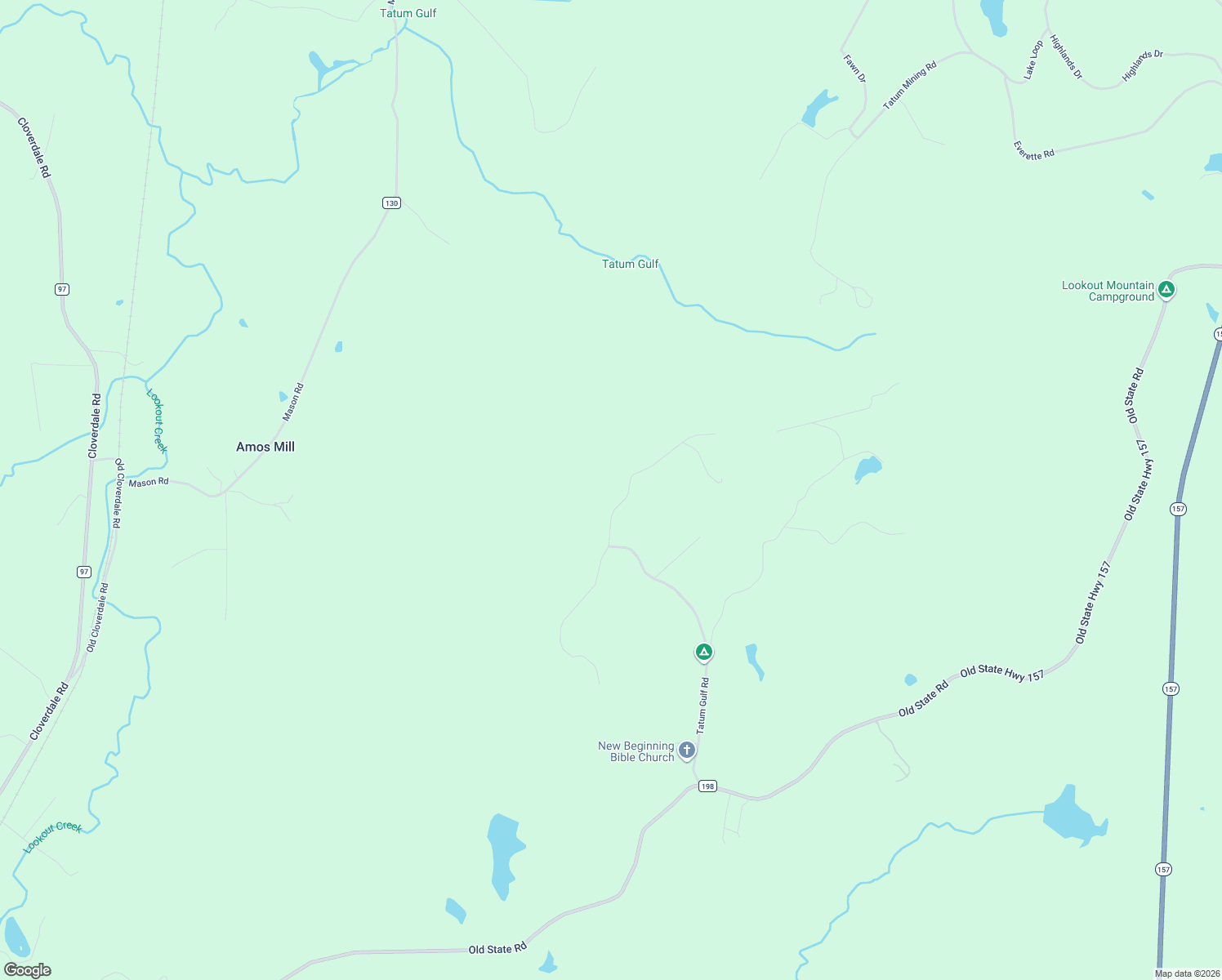 map of restaurants, bars, coffee shops, grocery stores, and more near 1077 Tatum Gulf Road in Menlo