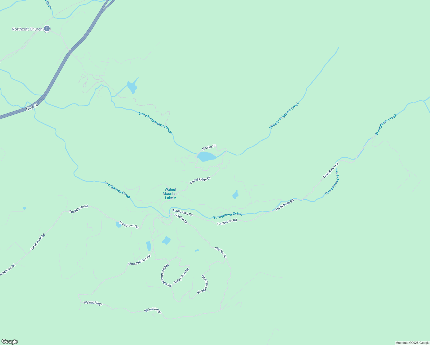 map of restaurants, bars, coffee shops, grocery stores, and more near 705 Laurel Ridge Drive in Ellijay