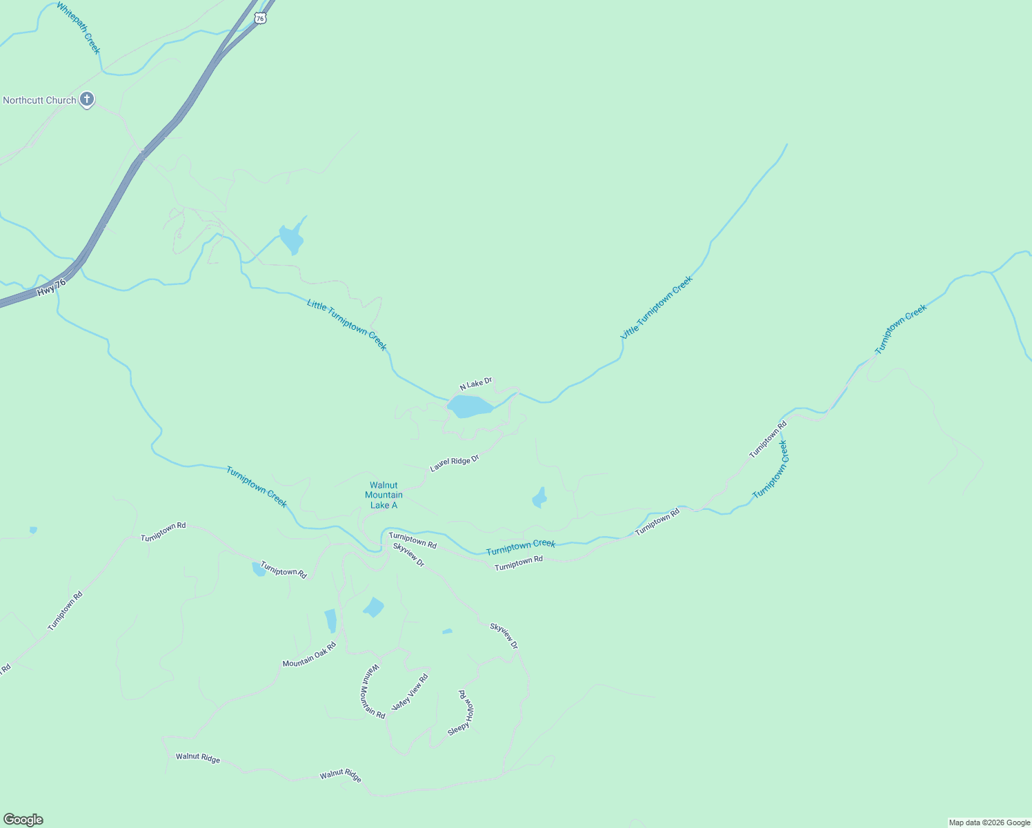 map of restaurants, bars, coffee shops, grocery stores, and more near 131 Laurel Ridge Drive in Ellijay