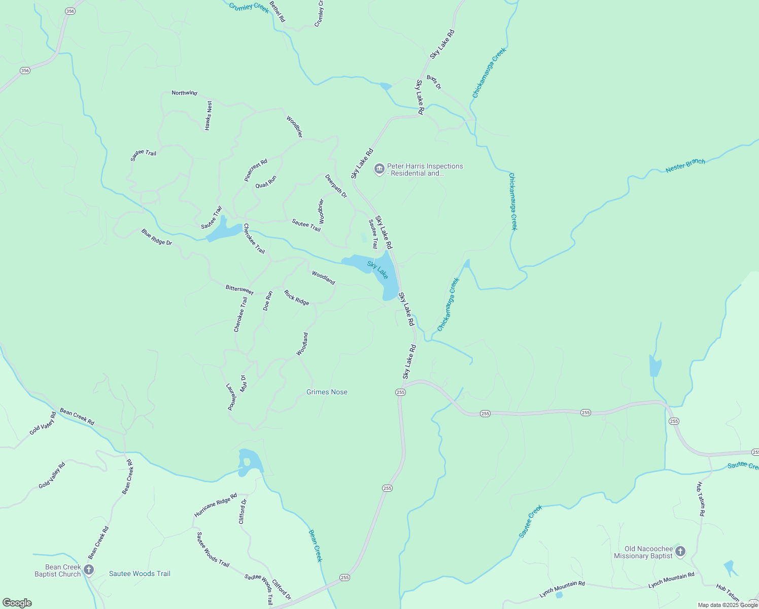 map of restaurants, bars, coffee shops, grocery stores, and more near 45 Grimes Nose in Sautee Nacoochee