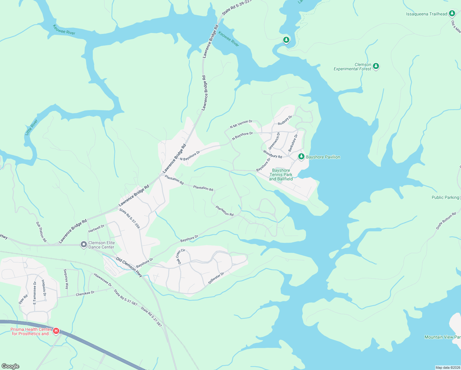 map of restaurants, bars, coffee shops, grocery stores, and more near 4817 Bayshore Drive in Seneca