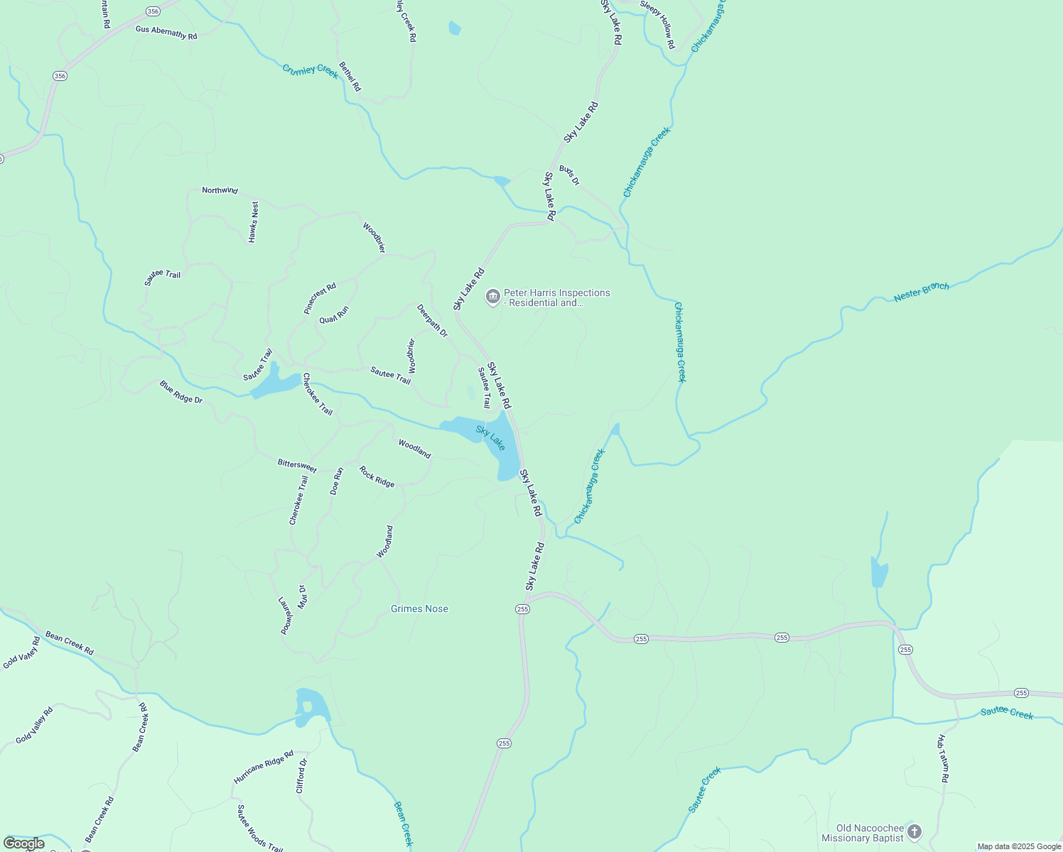 map of restaurants, bars, coffee shops, grocery stores, and more near 68 Star Lake Lane in Sautee Nacoochee