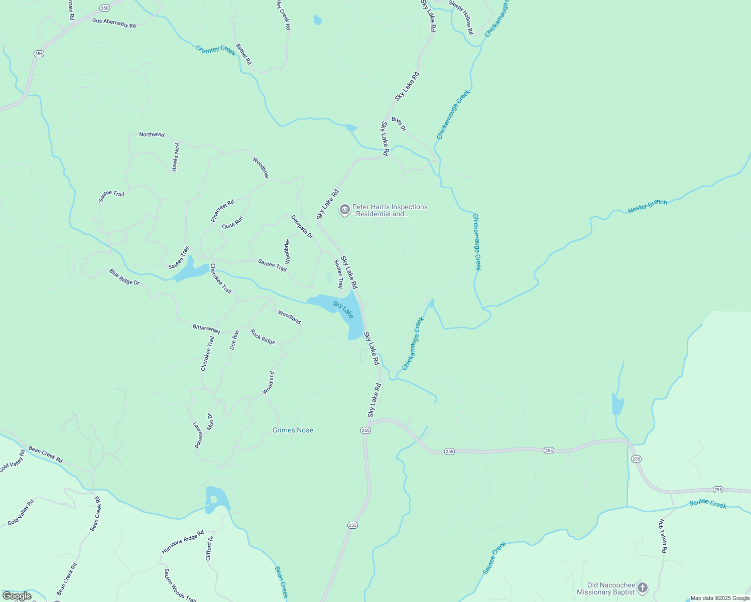 map of restaurants, bars, coffee shops, grocery stores, and more near 68 Star Lake Lane in Sautee Nacoochee