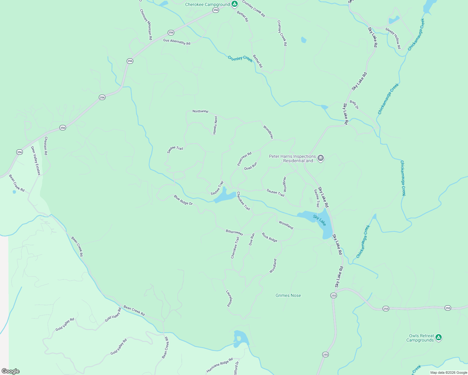 map of restaurants, bars, coffee shops, grocery stores, and more near 1910 Sautee Trail in Sautee Nacoochee