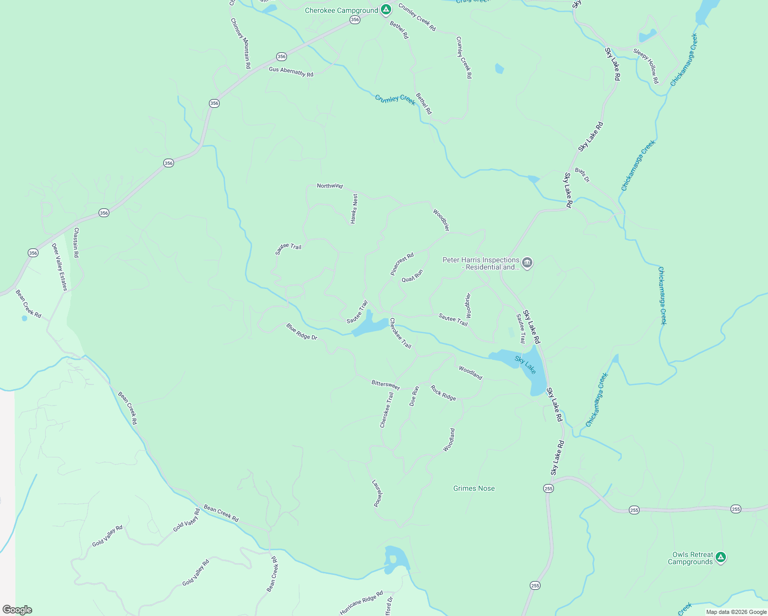map of restaurants, bars, coffee shops, grocery stores, and more near 1910-1914 Sautee Trail in Sautee Nacoochee