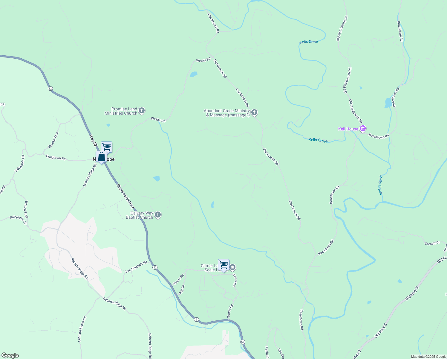 map of restaurants, bars, coffee shops, grocery stores, and more near Westview Drive in Ellijay