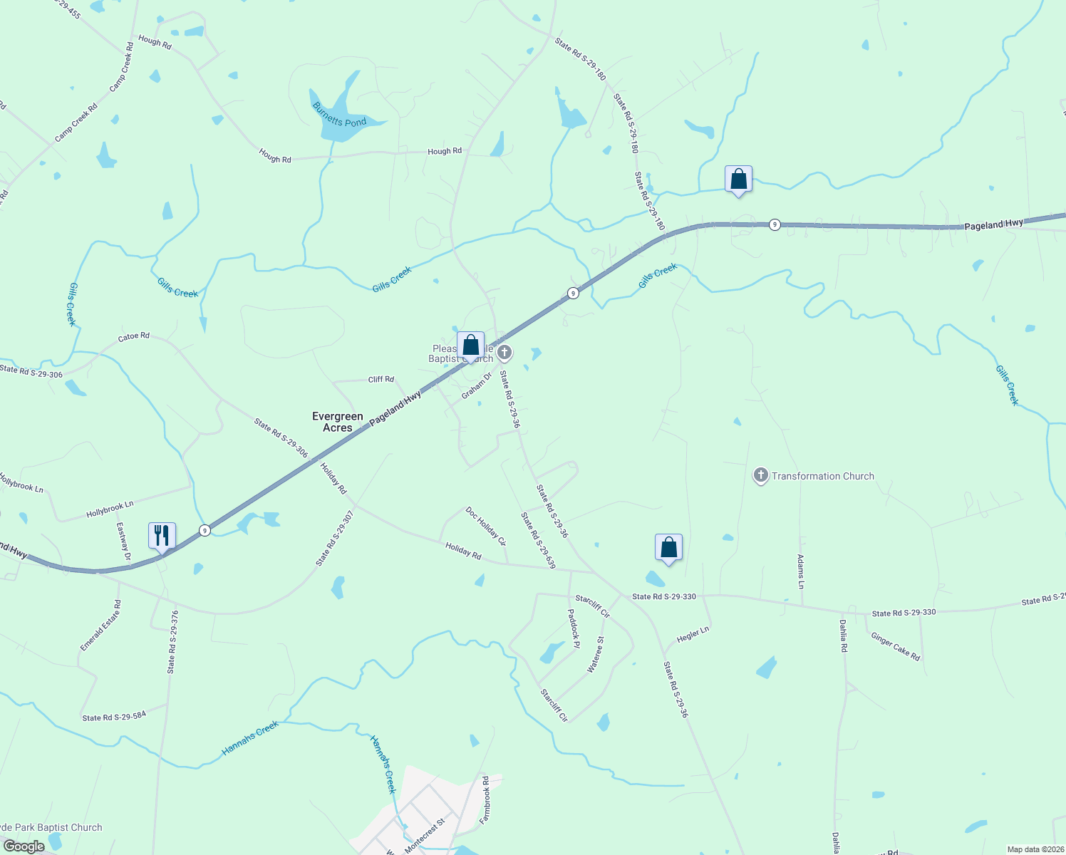 map of restaurants, bars, coffee shops, grocery stores, and more near 235 South Potter Road in Lancaster