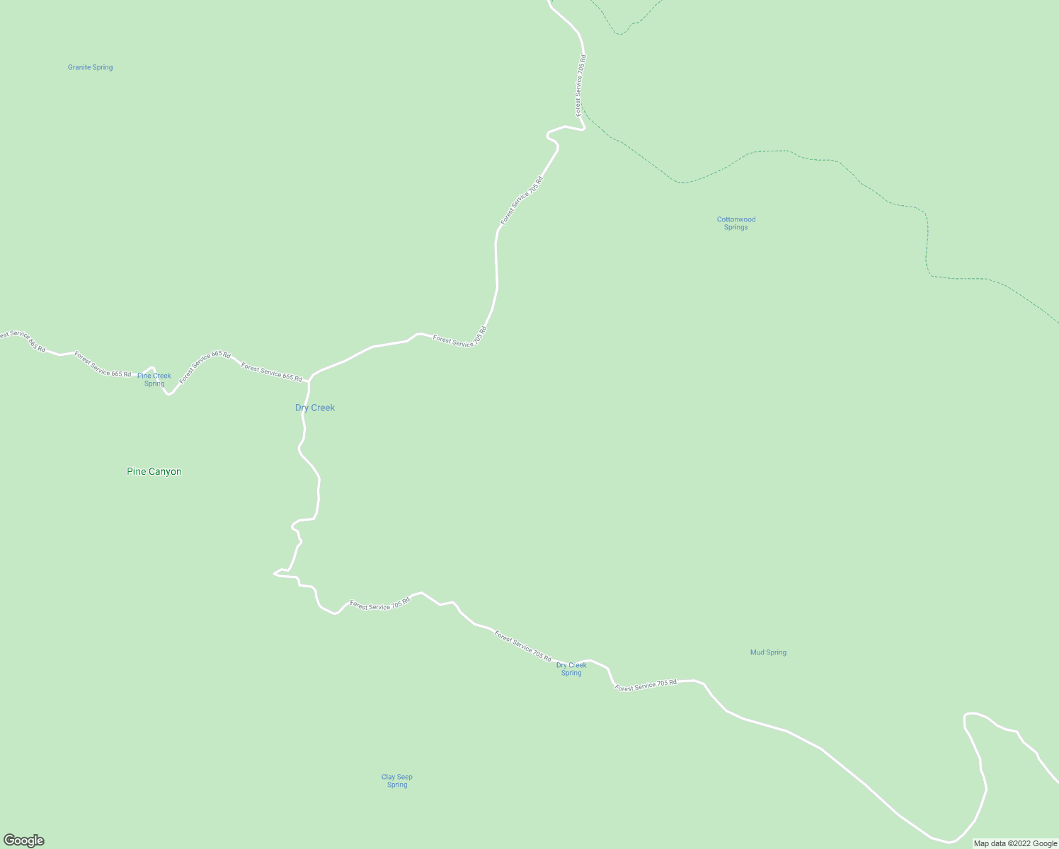 map of restaurants, bars, coffee shops, grocery stores, and more near Forest Service 705 Road in Prescott