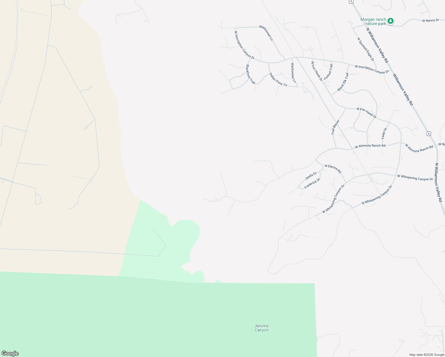 map of restaurants, bars, coffee shops, grocery stores, and more near 12775 Quartz Creek Trail in Prescott