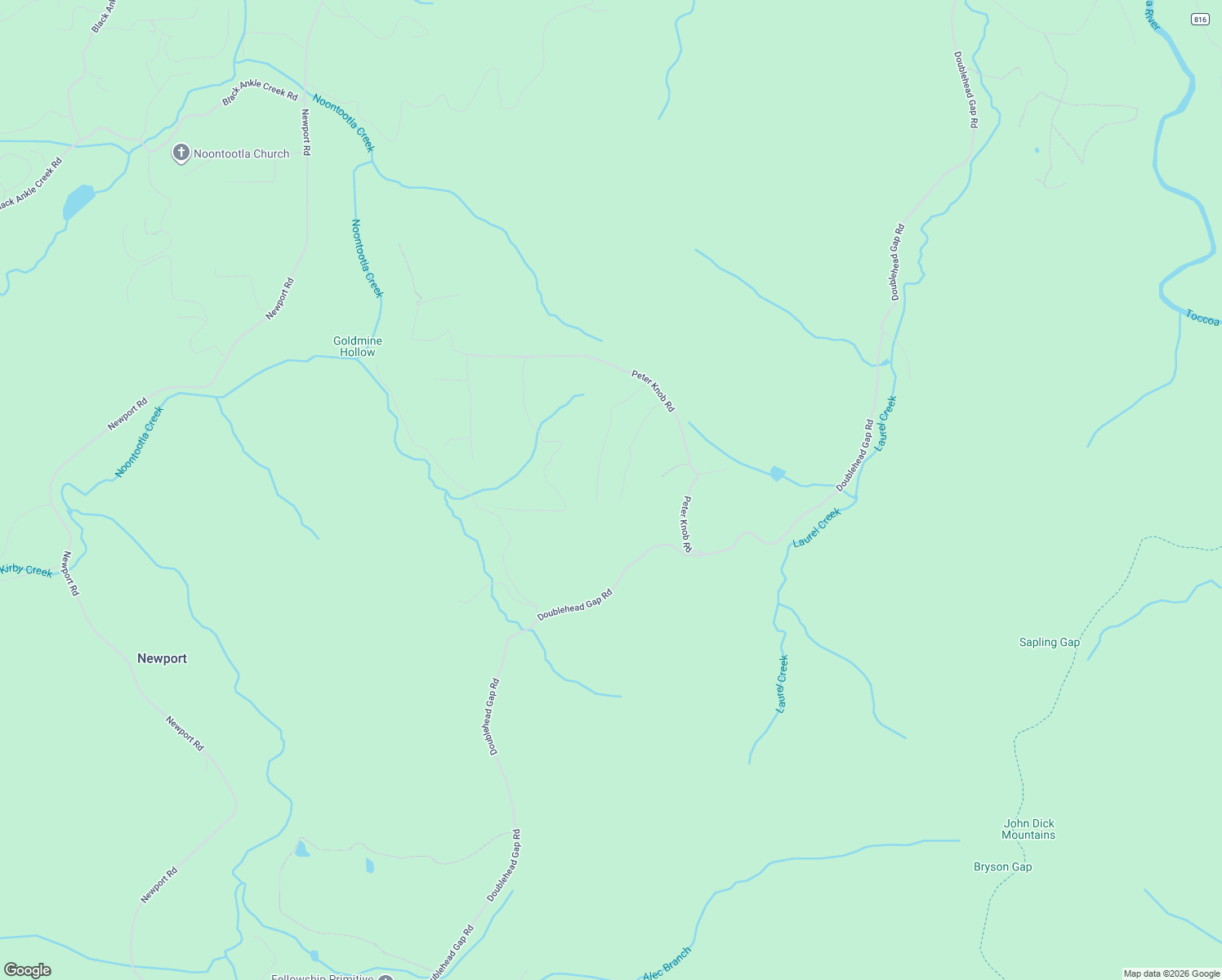 map of restaurants, bars, coffee shops, grocery stores, and more near 413 Noontootla Over in Blue Ridge