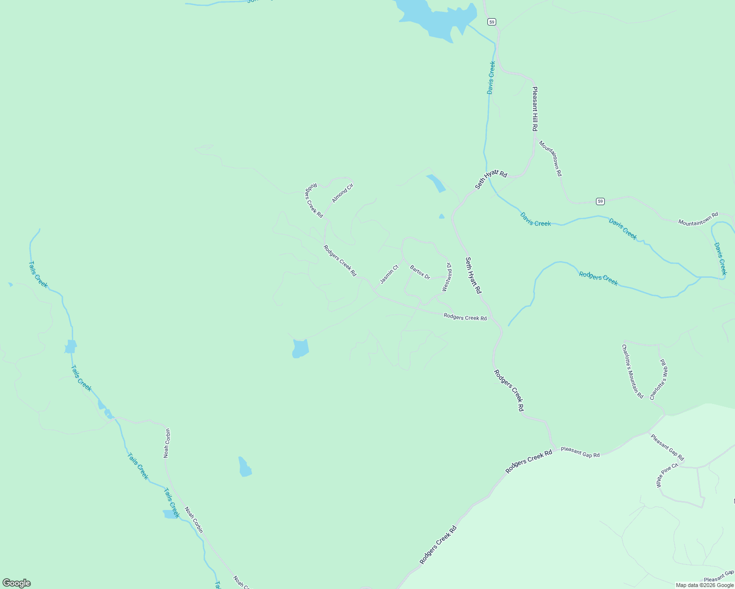 map of restaurants, bars, coffee shops, grocery stores, and more near 41 Bates Drive in Ellijay