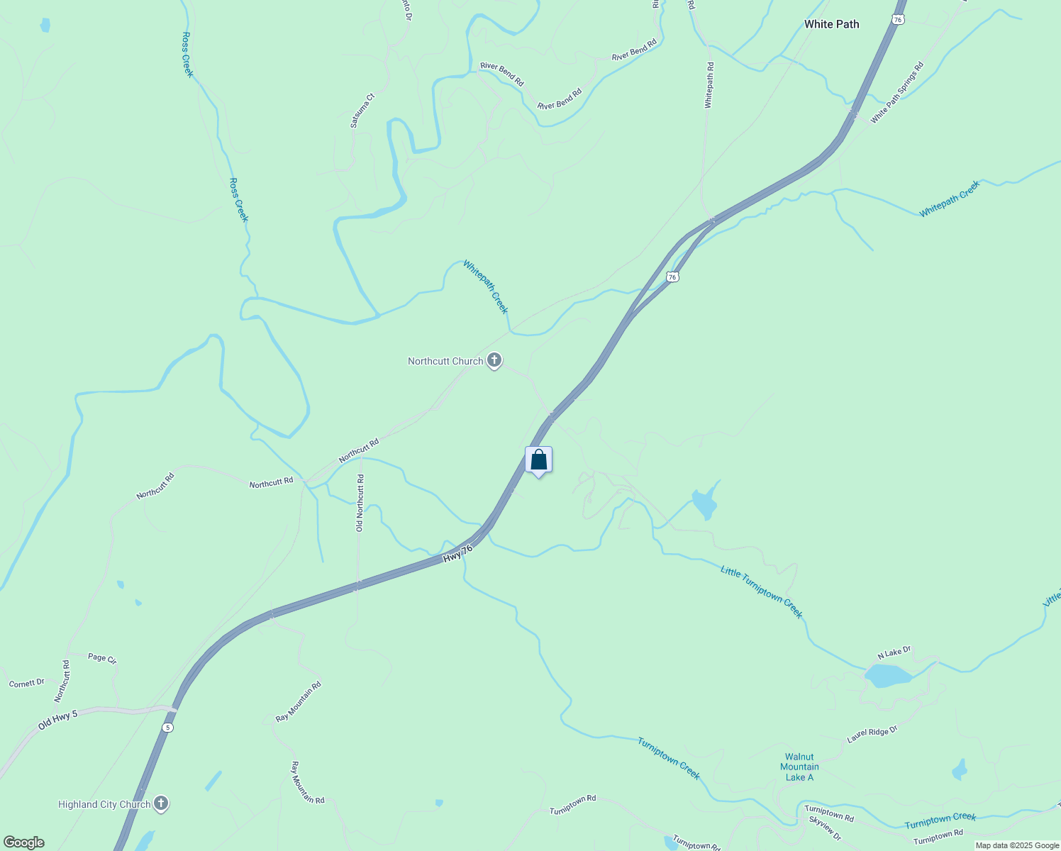 map of restaurants, bars, coffee shops, grocery stores, and more near 1328 Old Northcutt Road in Ellijay