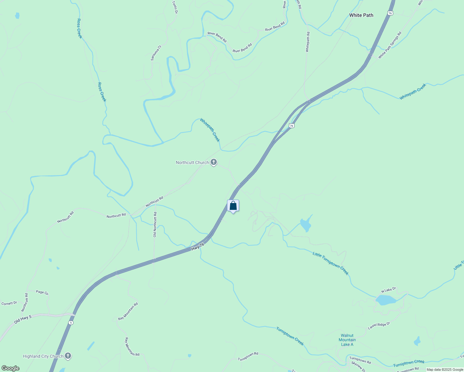 map of restaurants, bars, coffee shops, grocery stores, and more near 1328 Old Northcutt Road in Ellijay