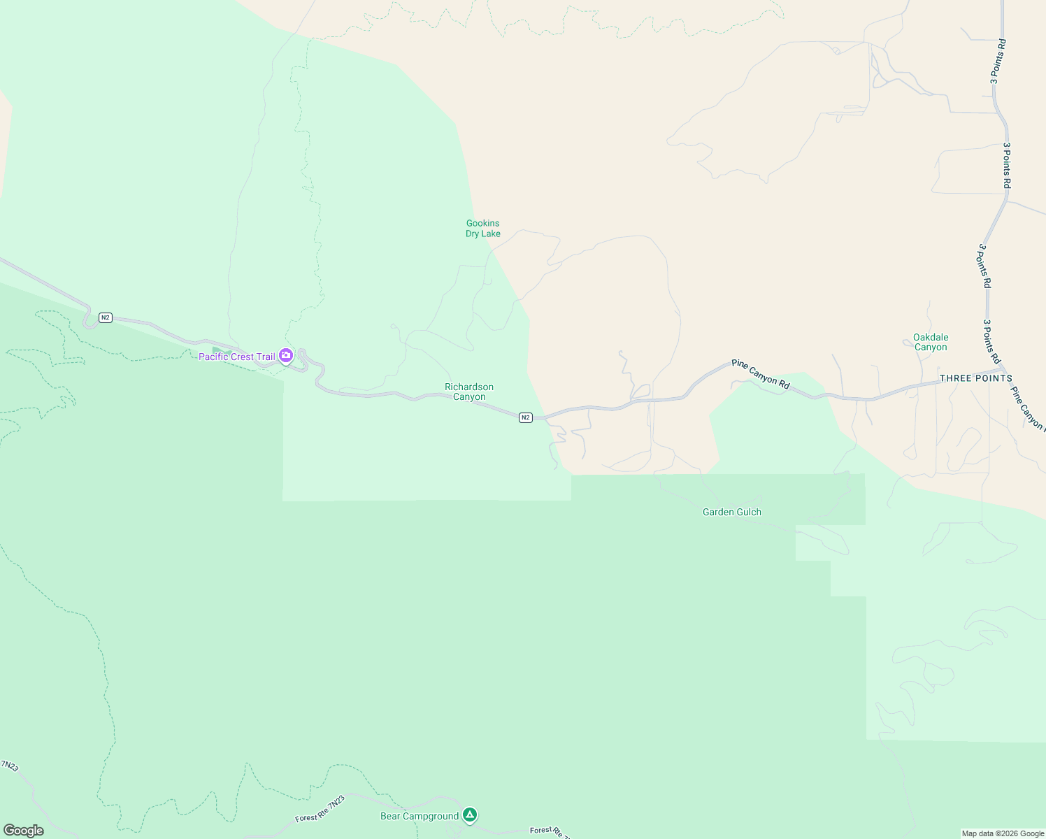 map of restaurants, bars, coffee shops, grocery stores, and more near 28200 Pine Canyon Road in Lake Hughes
