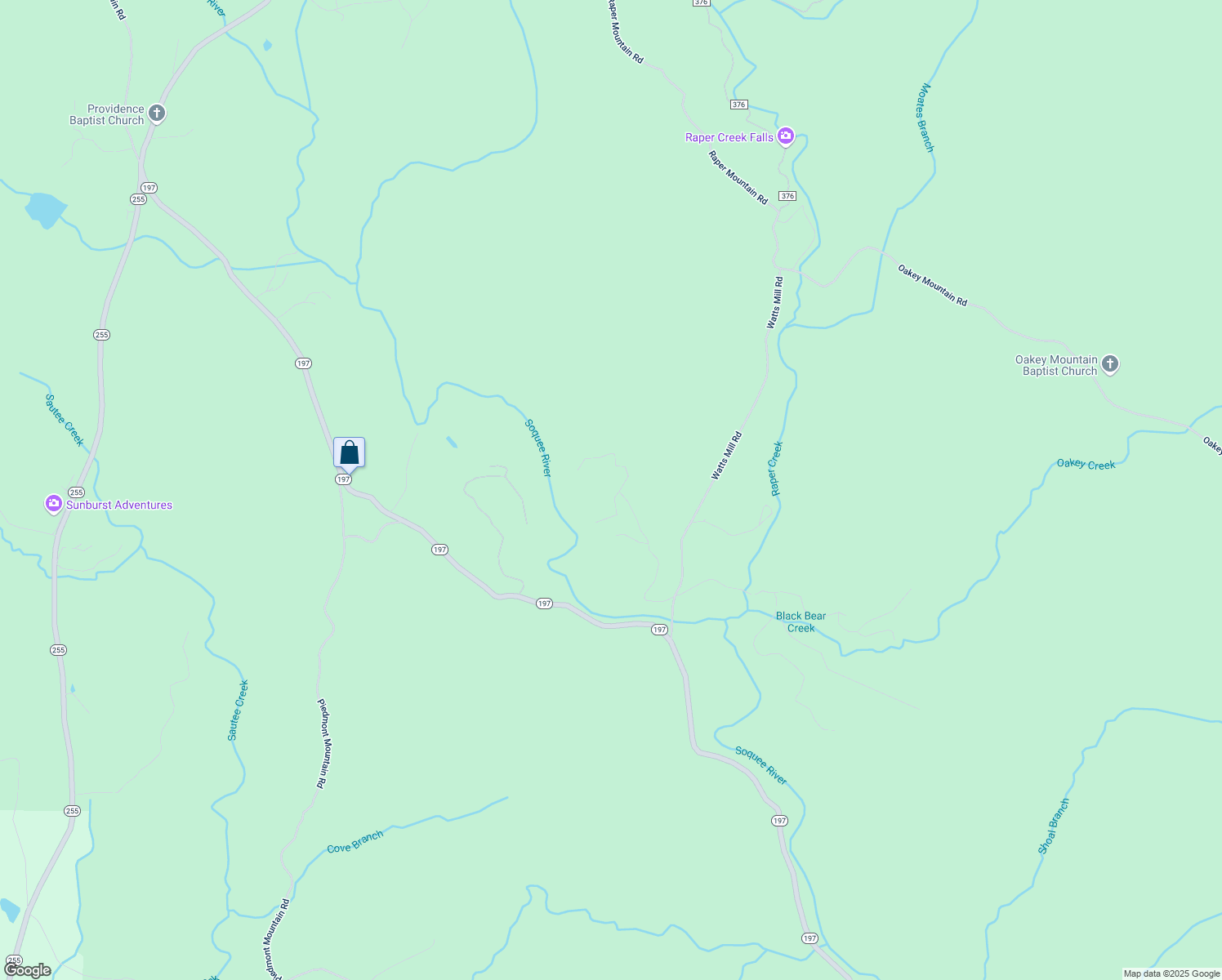 map of restaurants, bars, coffee shops, grocery stores, and more near 618 Soque Falls Drive in Clarkesville