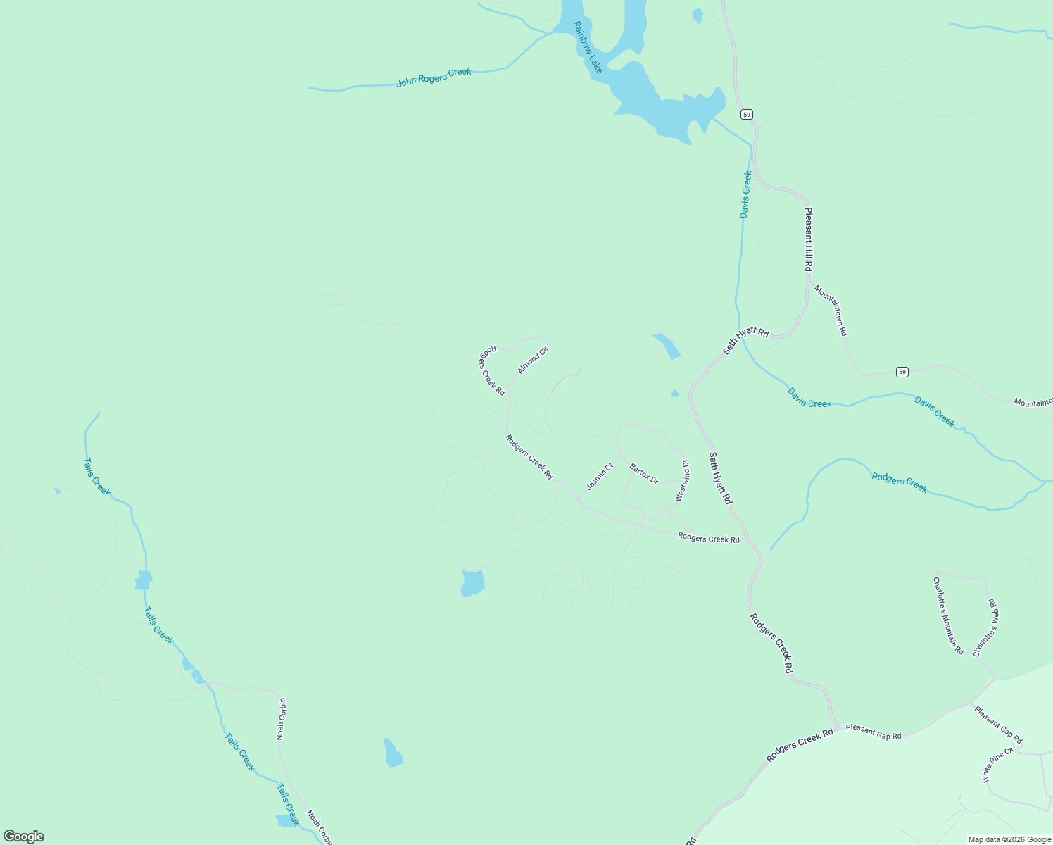 map of restaurants, bars, coffee shops, grocery stores, and more near 98 Meadowbrook Drive in Ellijay