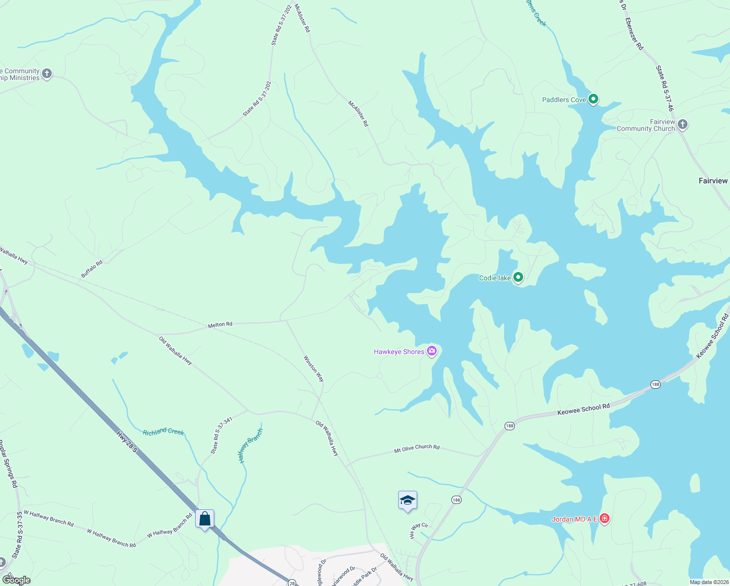 map of restaurants, bars, coffee shops, grocery stores, and more near 138 Burnt Tanyard Road in West Union