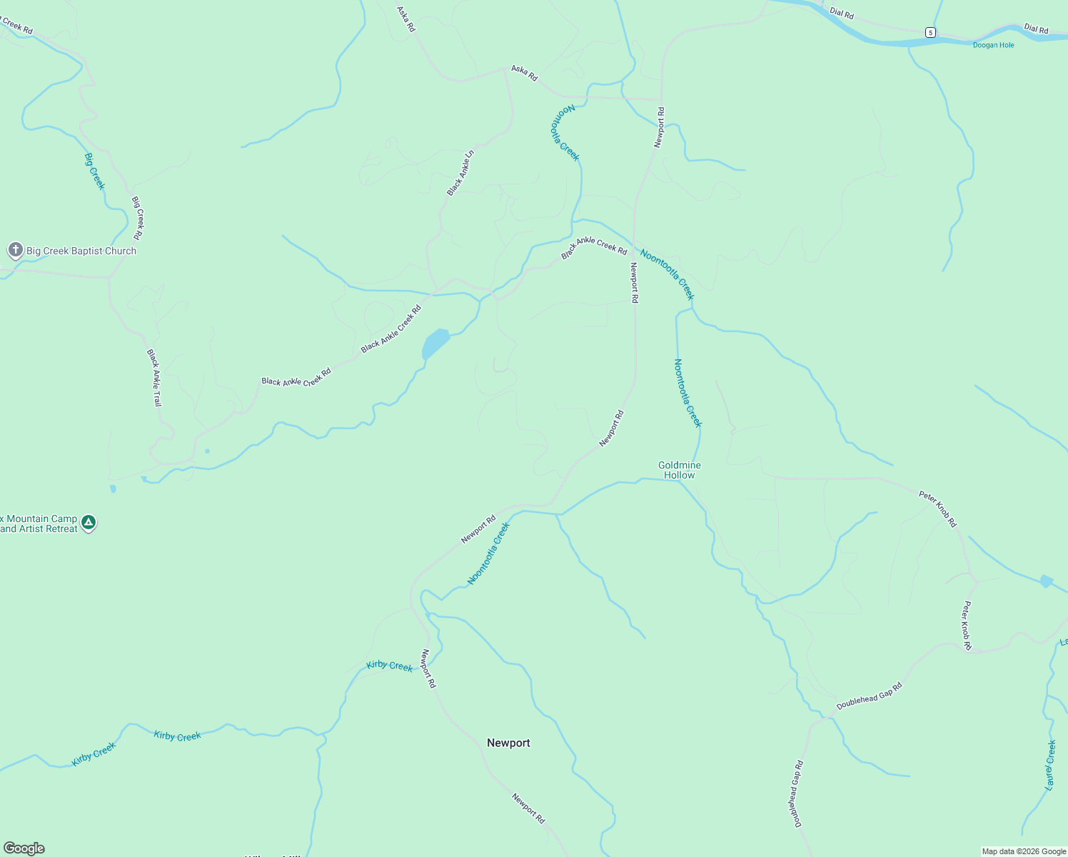 map of restaurants, bars, coffee shops, grocery stores, and more near 306 Native Trail in Cherry Log