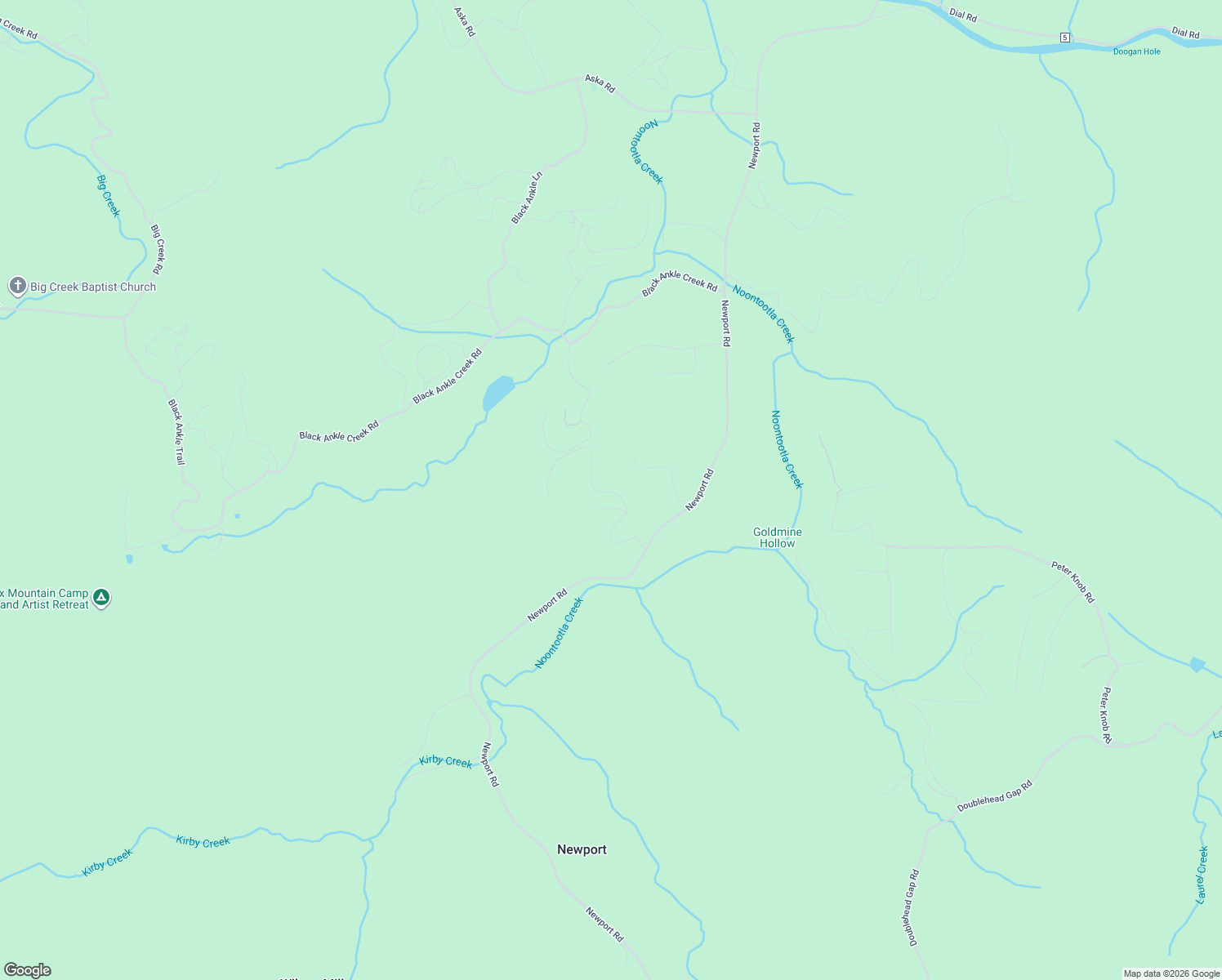 map of restaurants, bars, coffee shops, grocery stores, and more near 306 Native Trail in Cherry Log
