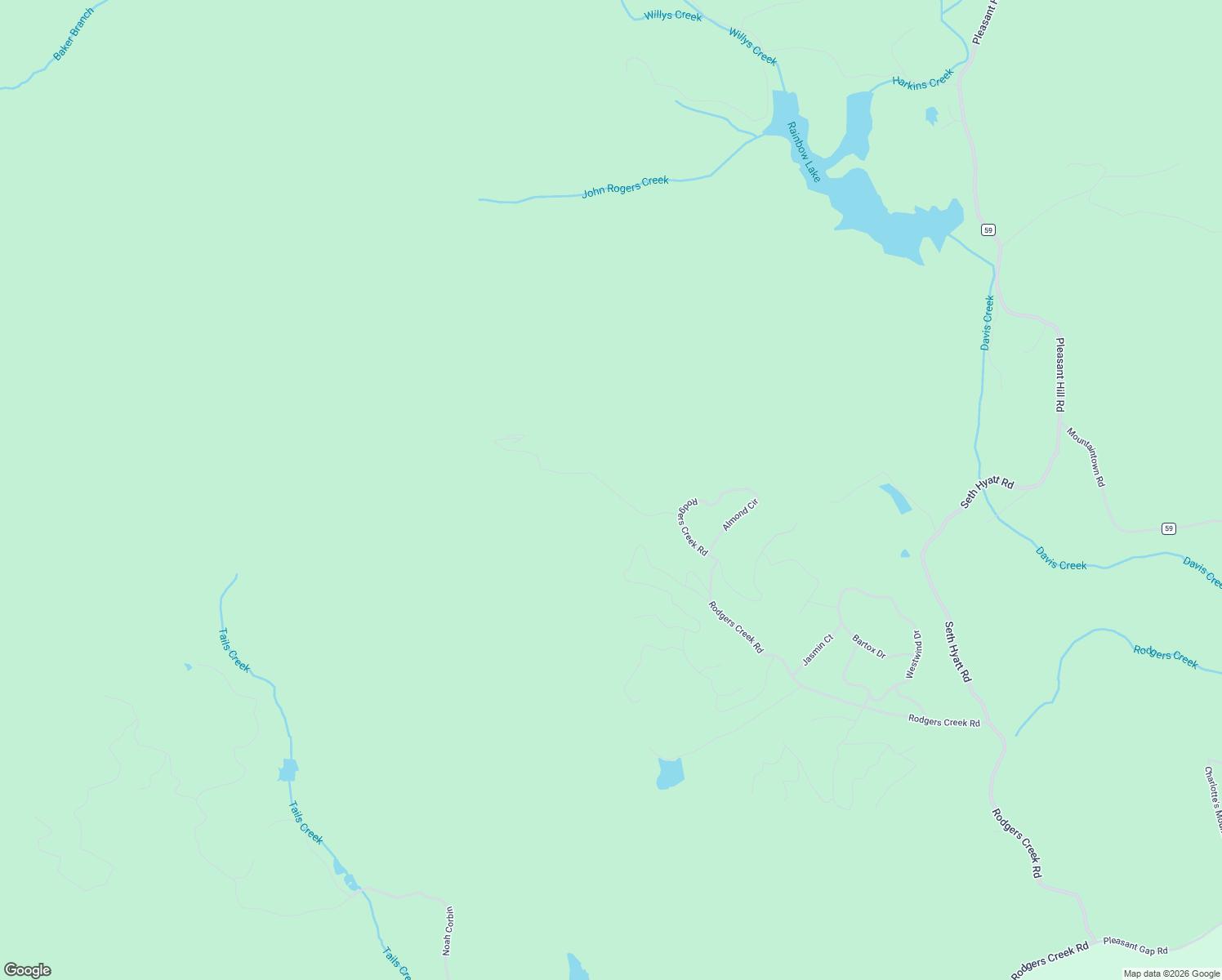 map of restaurants, bars, coffee shops, grocery stores, and more near Meadowbrook Lane in Gilmer County