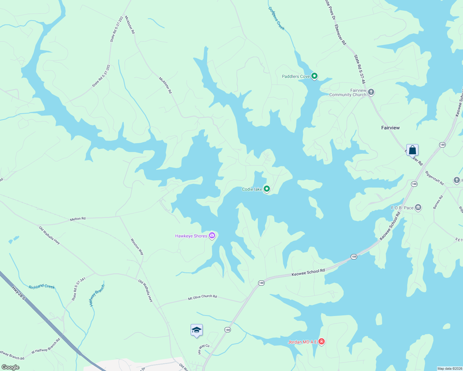 map of restaurants, bars, coffee shops, grocery stores, and more near 2119 Retreat Pointe Road in West Union