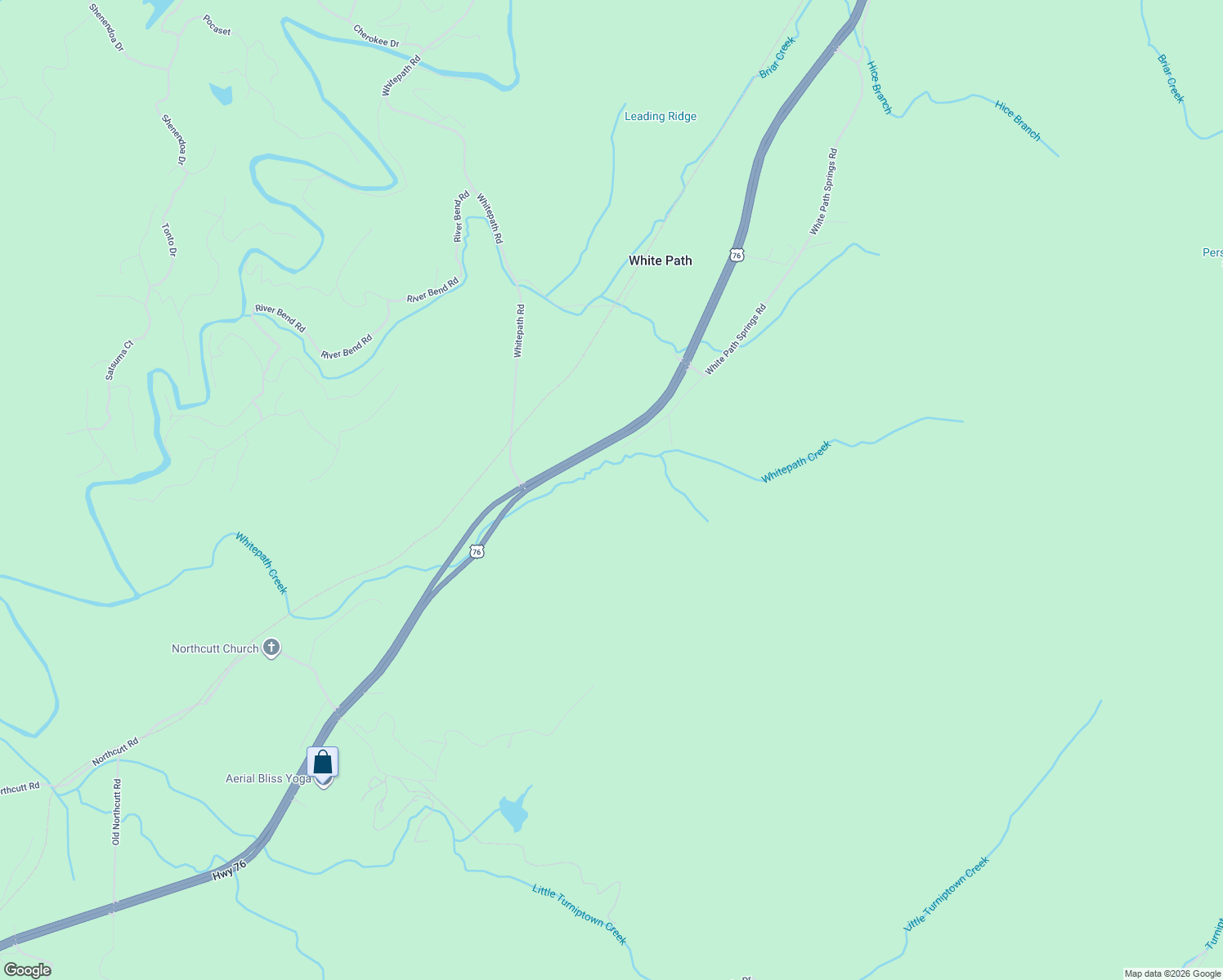 map of restaurants, bars, coffee shops, grocery stores, and more near 16676 Georgia 515 in Ellijay