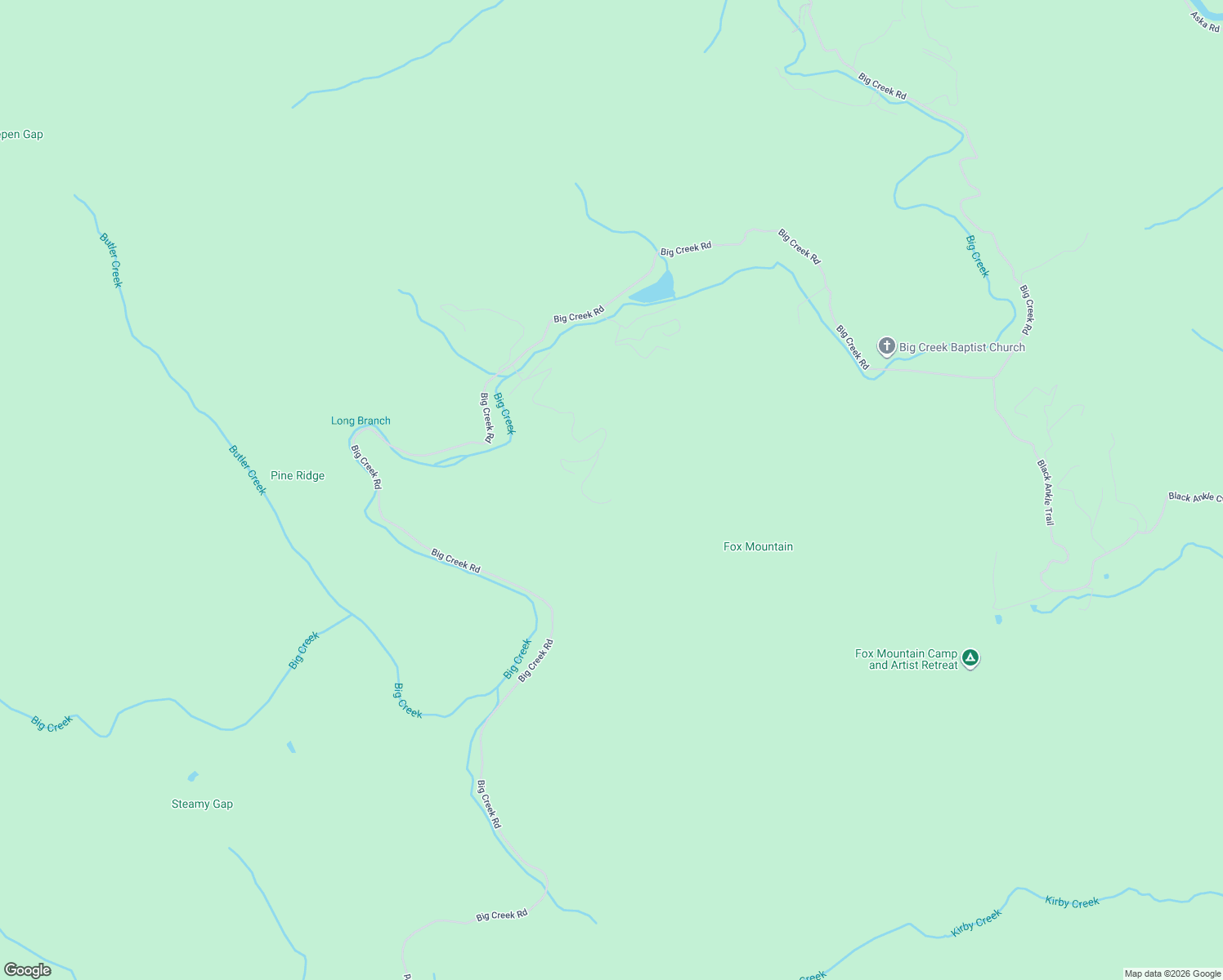 map of restaurants, bars, coffee shops, grocery stores, and more near 881 Fox Mountain Road in Cherry Log