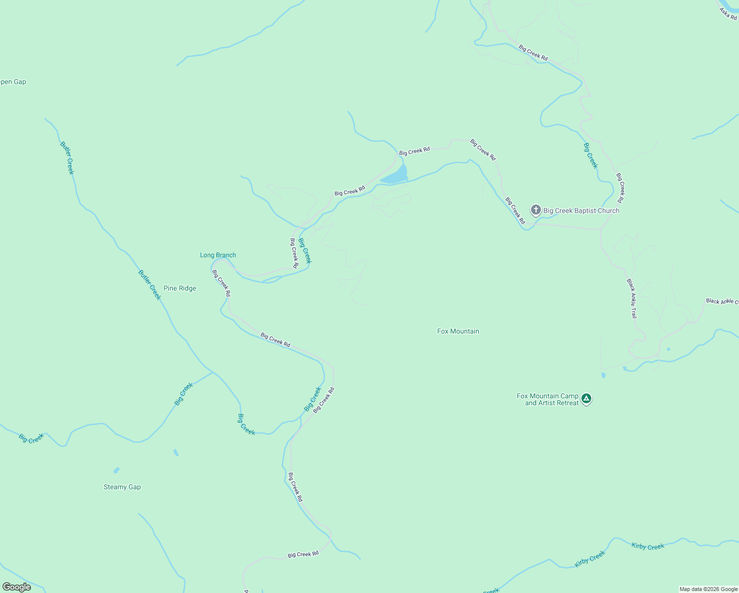 map of restaurants, bars, coffee shops, grocery stores, and more near 881 Fox Mountain Road in Cherry Log