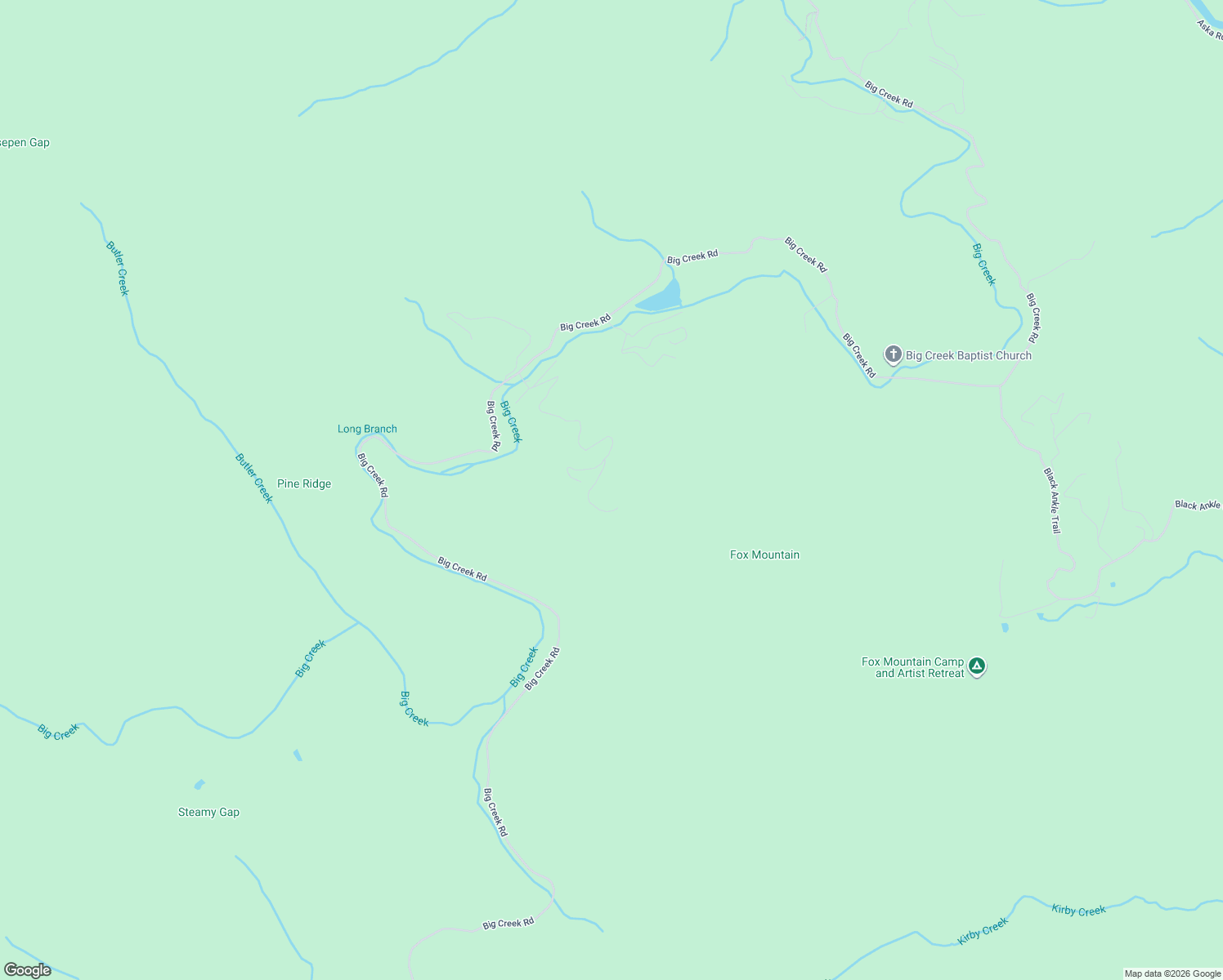 map of restaurants, bars, coffee shops, grocery stores, and more near 881 Fox Mountain Road in Cherry Log