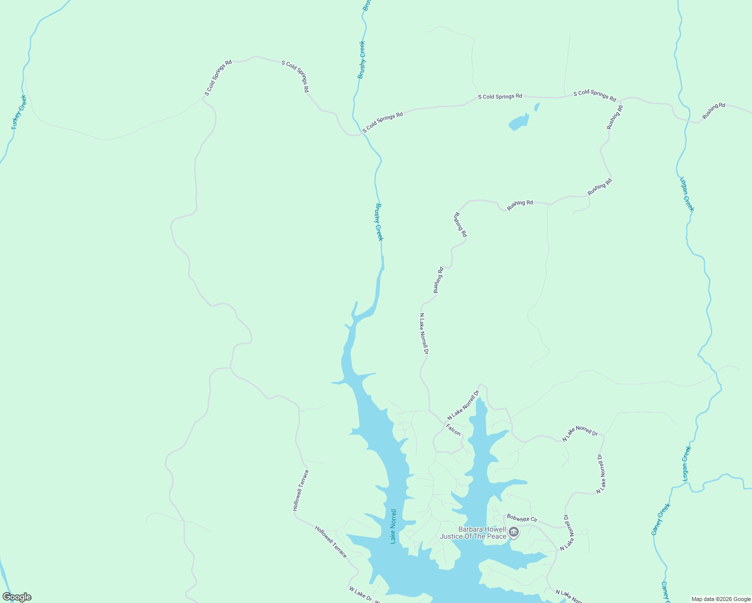 map of restaurants, bars, coffee shops, grocery stores, and more near 18998 North Lake Norrell Drive in Little Rock