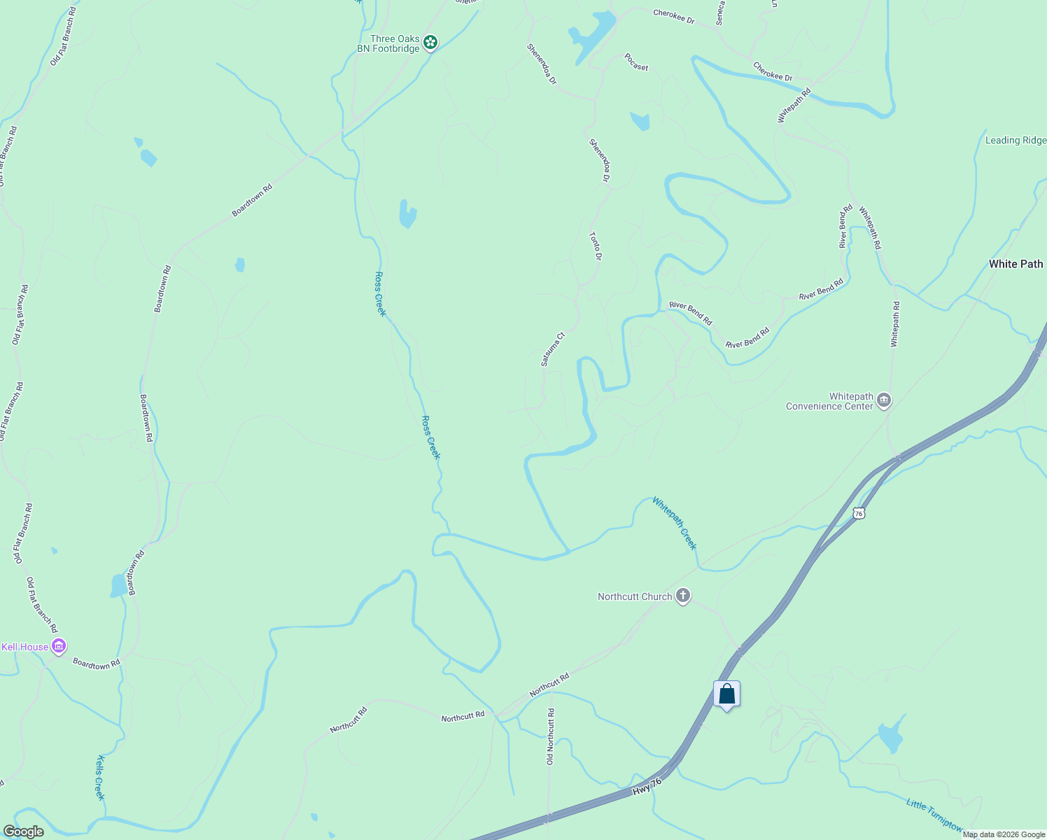 map of restaurants, bars, coffee shops, grocery stores, and more near 579 Satsuma Court in Ellijay