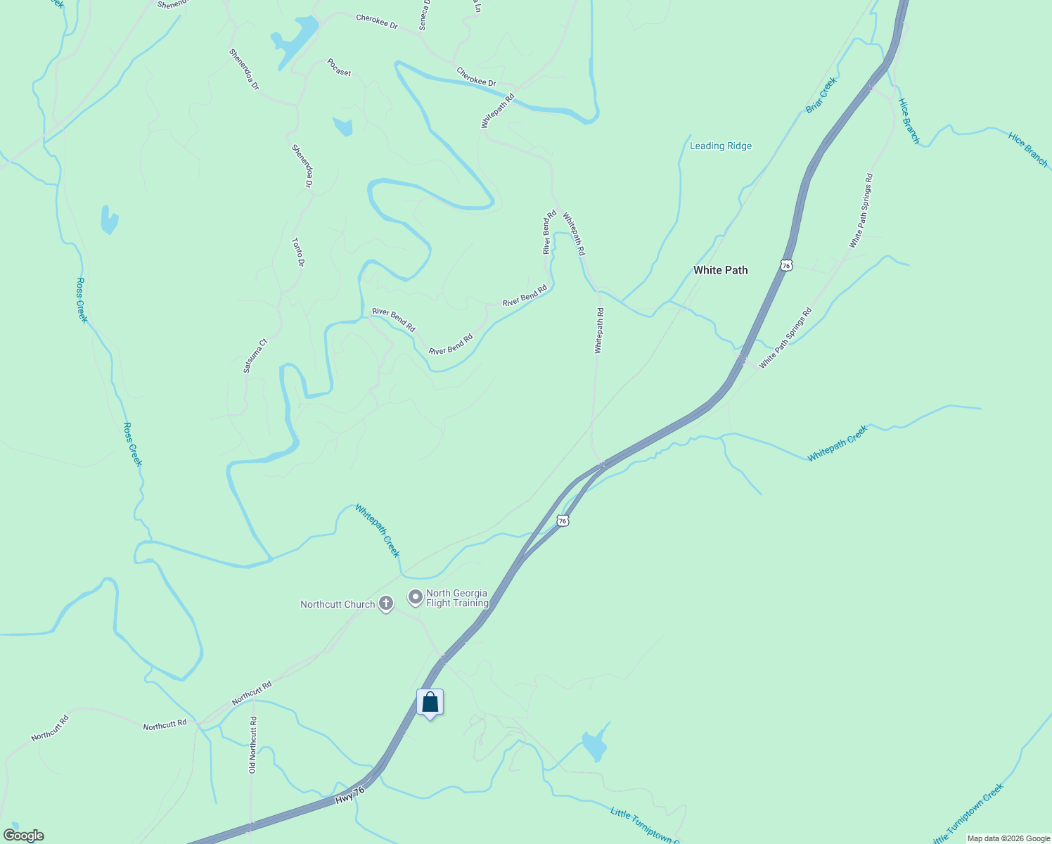 map of restaurants, bars, coffee shops, grocery stores, and more near in White Path