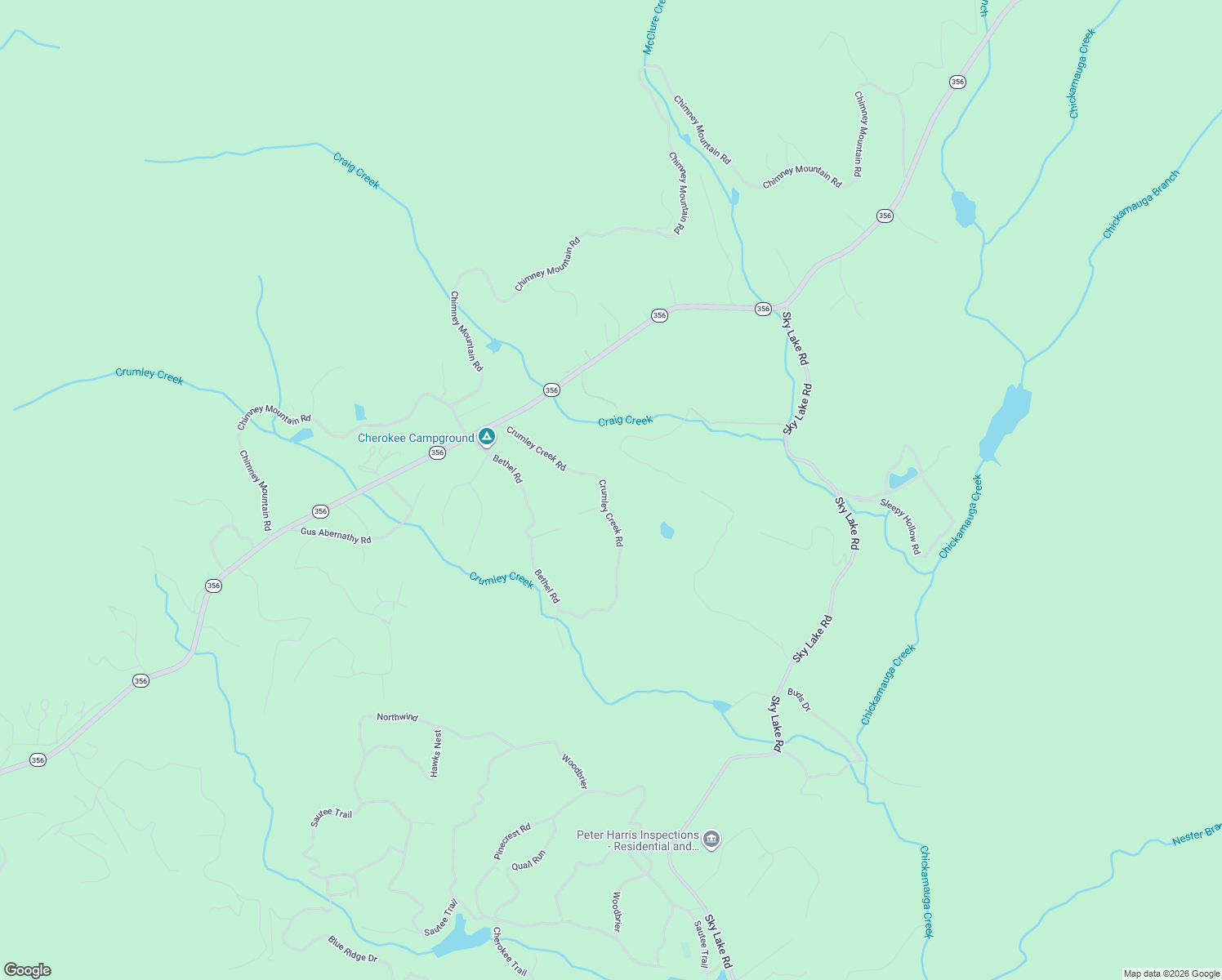 map of restaurants, bars, coffee shops, grocery stores, and more near 1122 Crumley Creek Road in Sautee Nacoochee