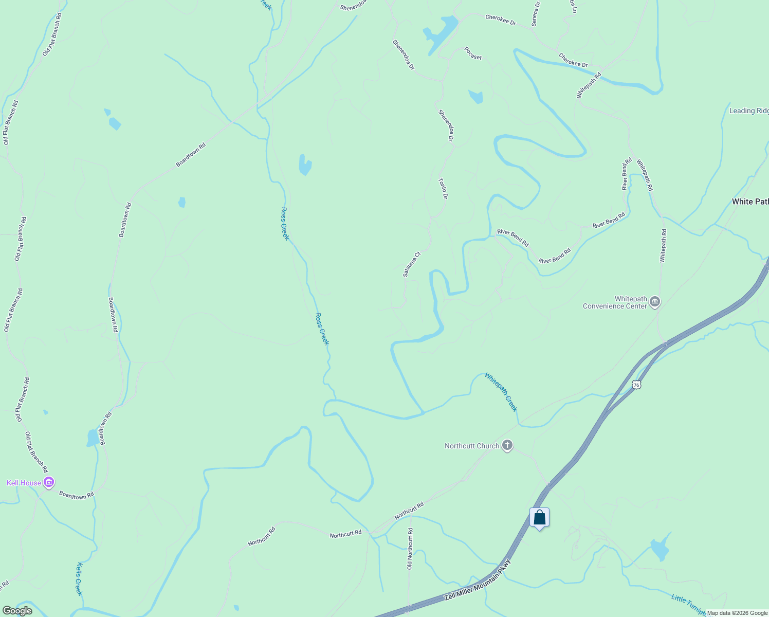 map of restaurants, bars, coffee shops, grocery stores, and more near 579 Satsuma Court in Ellijay