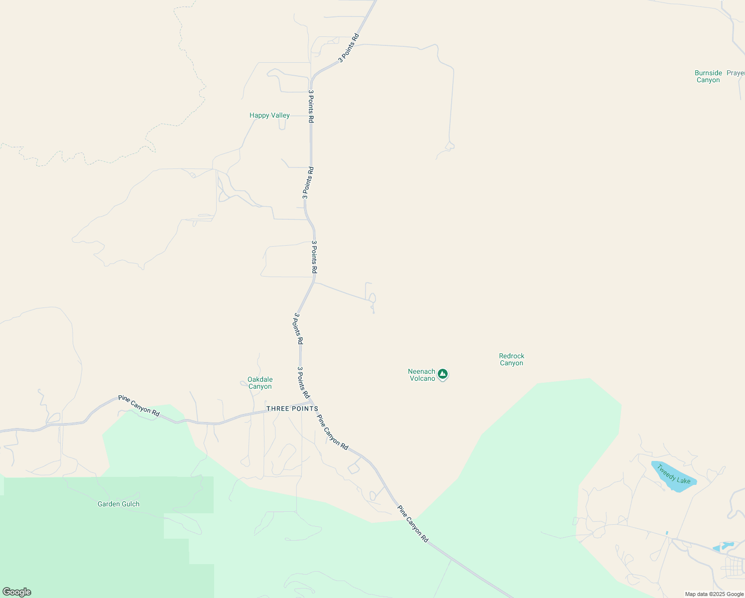 map of restaurants, bars, coffee shops, grocery stores, and more near 47536 3 Points Road in Lake Hughes