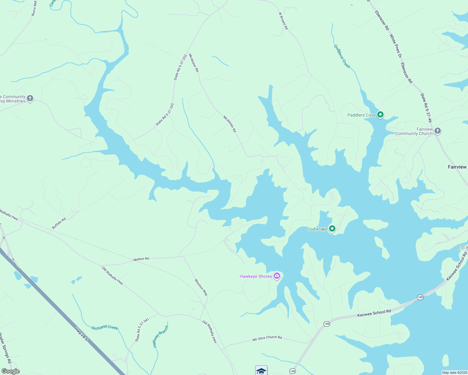 map of restaurants, bars, coffee shops, grocery stores, and more near 506 Peninsula Road in West Union