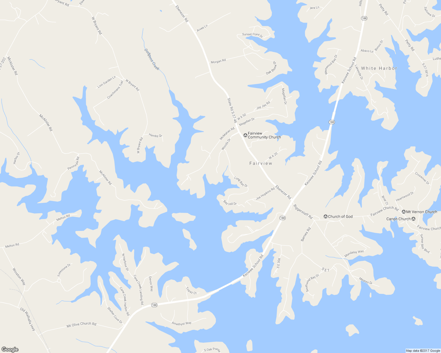 map of restaurants, bars, coffee shops, grocery stores, and more near 127 Woods Drive in West Union