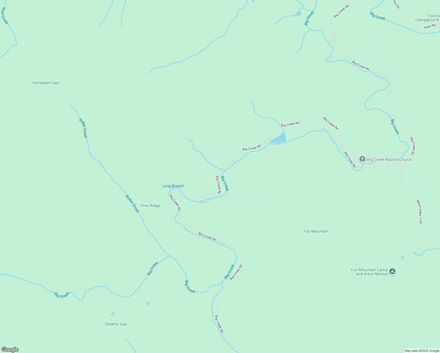 map of restaurants, bars, coffee shops, grocery stores, and more near 86 Purrfect Place in Cherry Log