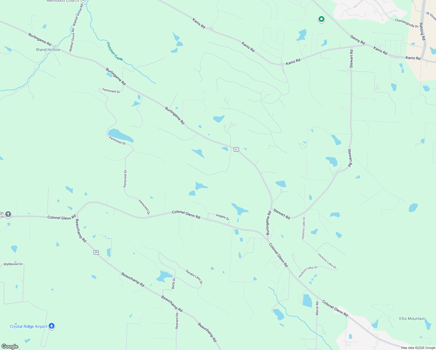 map of restaurants, bars, coffee shops, grocery stores, and more near 1215 Top Hill Road in Little Rock