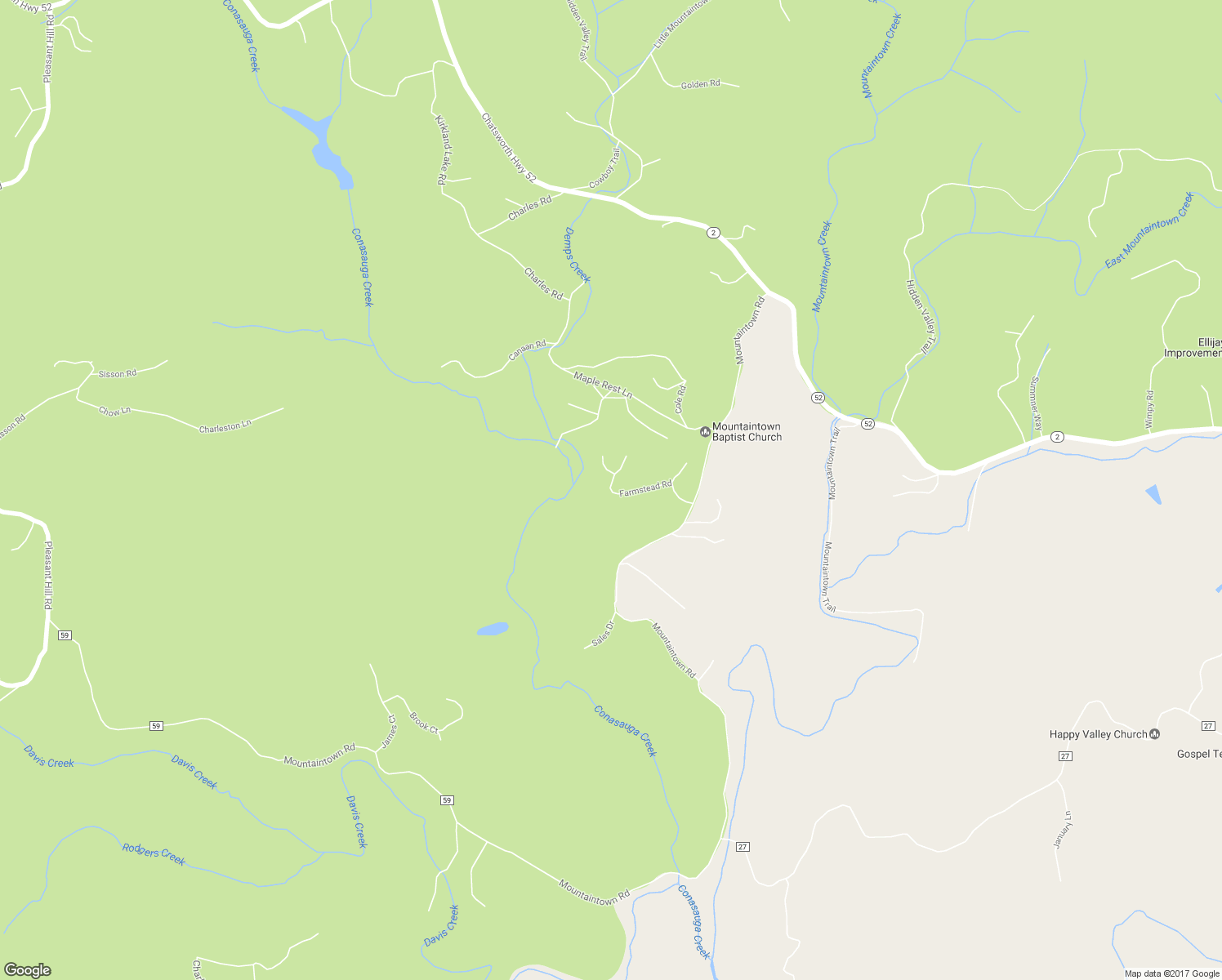 map of restaurants, bars, coffee shops, grocery stores, and more near 49 Ridge Road in Ellijay