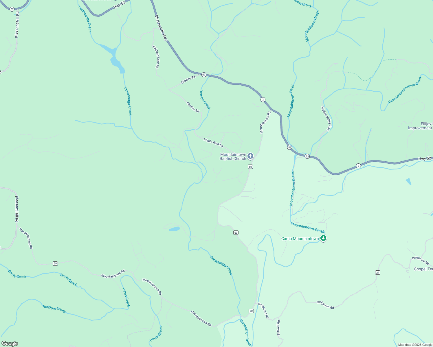 map of restaurants, bars, coffee shops, grocery stores, and more near 49 Ridge Road in Ellijay