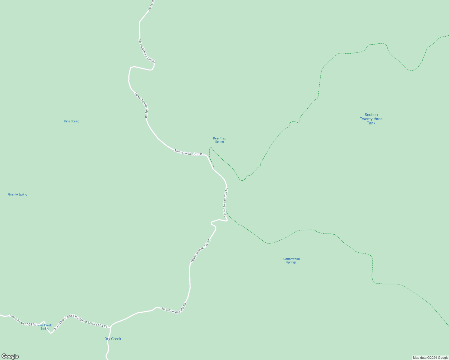 map of restaurants, bars, coffee shops, grocery stores, and more near Forest Service 705 Road in Prescott